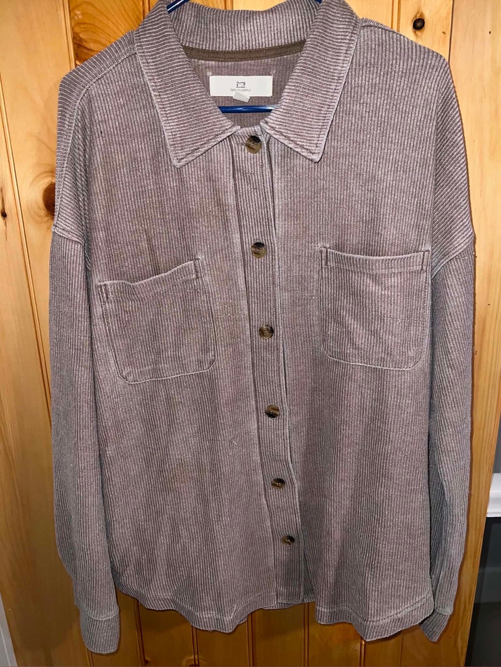 Thread & Supply Long sleeve Corduroy Button Up- Womens Size XL- READ